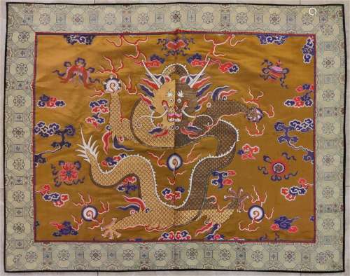 A Weaved Dragon With Clouds Panel