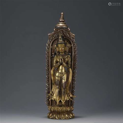 A Tibetan Gilt-Bronze Avalokitesvara