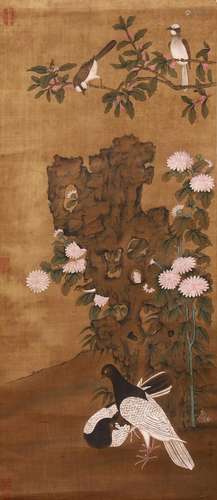 Chinese Painting of Floral and Birds by Anonymous