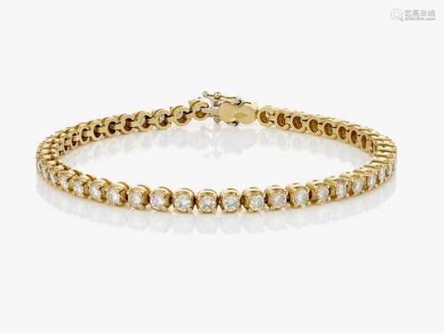 A Rivière bracelet with brilliant cut diamonds