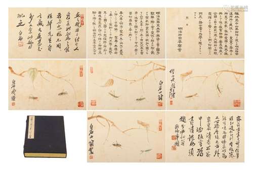 Chinese Painting Album Of Insects