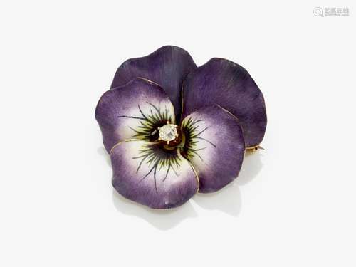 A pansy brooch