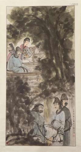 Chinese Painting Of Figural Story