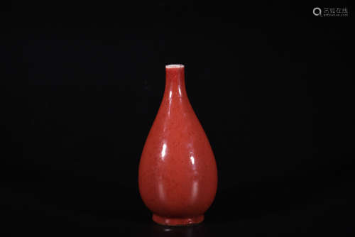 清中期 钧红釉胆瓶