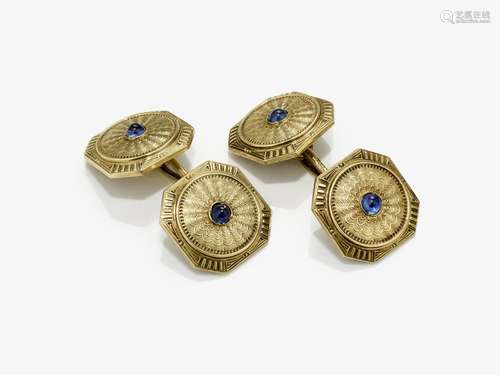 Sapphire cufflinks