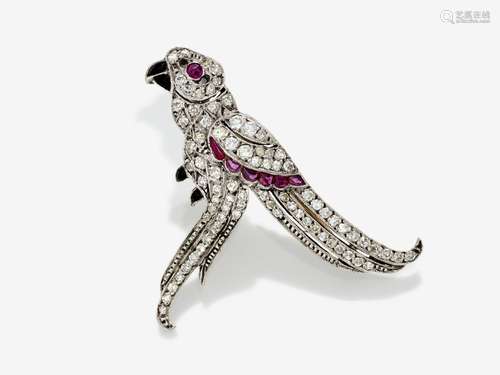 A parrot brooch