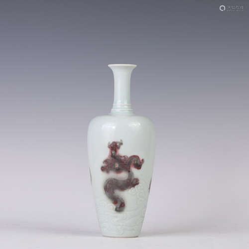 Underglazed Red Laifu Bottle Vase