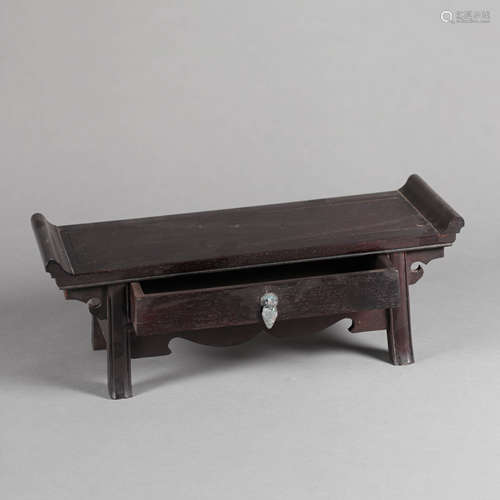 Red Sandalwood Rectangular Table with Drawer