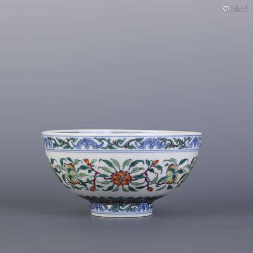 Doucai Bats and Shou Bowl