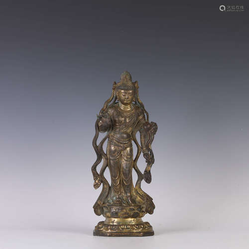 Gilt Bronze Figure of Avalokitesvara