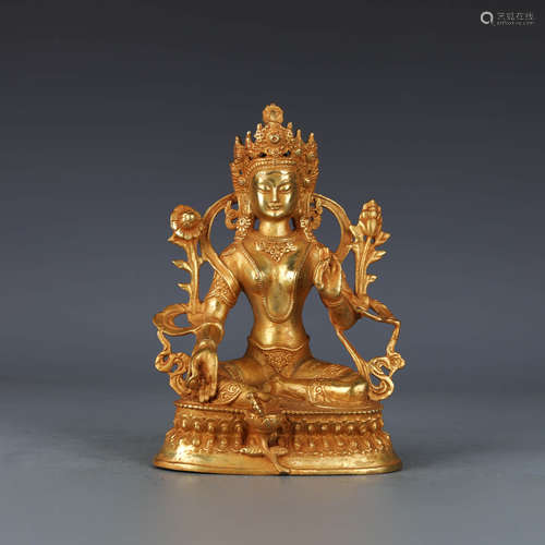 Gilt Bronze Figure of Tara