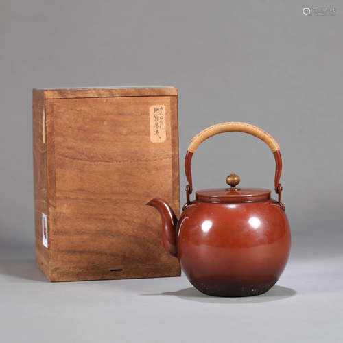 Bronze Loop-Handle Teapot