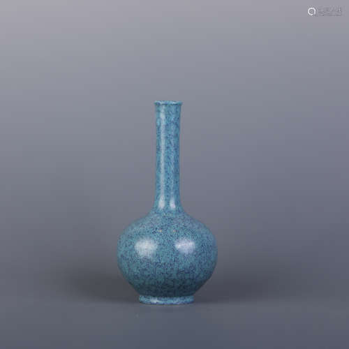 Robin’s Egg Glazed Long-Necked Vase