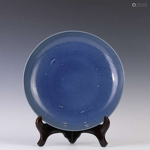 Blue Glazed Plate