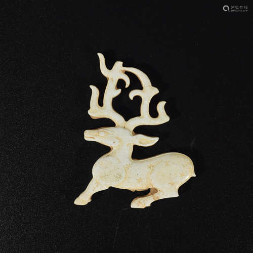 Chicken Bone White Jade Deer