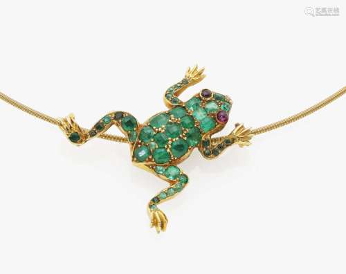 A necklace with frog
