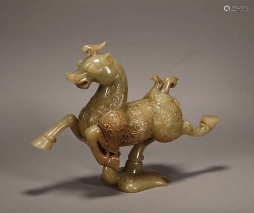 Jade Holding Ornament in Horse form from Han