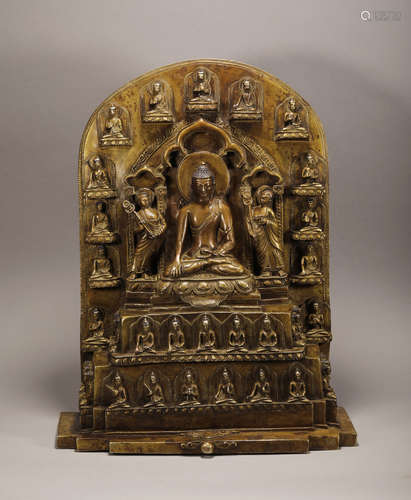 Copper and Silvering Sakyamuni Statue from 17th Century