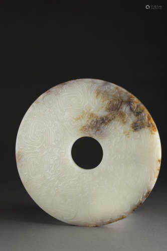 HeTian Jade Disk from Qing