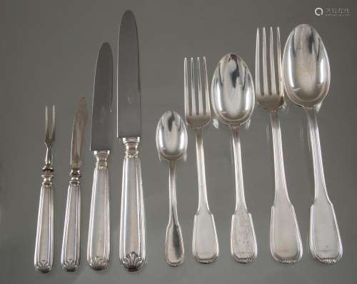 800 silver cutlery service, gr. 4800 ca. 20th c.