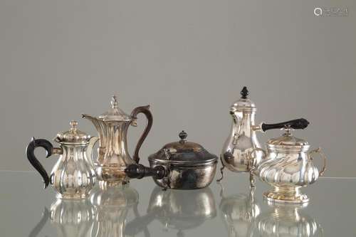 800 silver service, gr. 1300 ca. 20th century