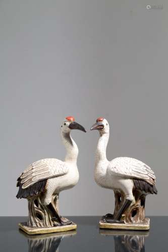 Two ceramic sculptures. China. 18th century