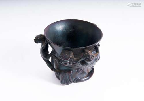 Bone libation cup. Early 20th century