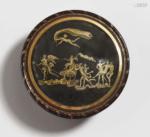 A box depicting Cupid in triumphal chariot