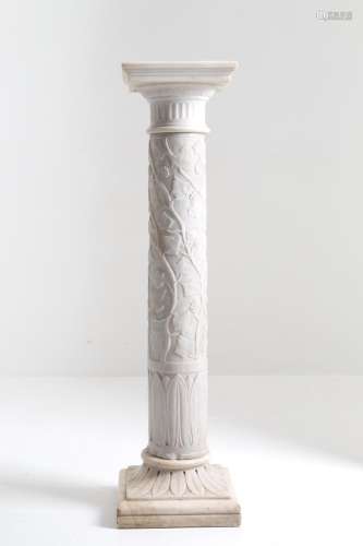 Carrara marble column. Early 20th century