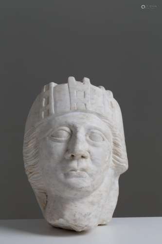 Marble sculpture 'HEAD'. Early 20th century