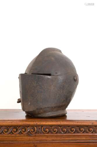 Wrought iron helmet with concealment. 20th c.