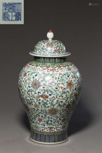 Colored general Vessel from Qing