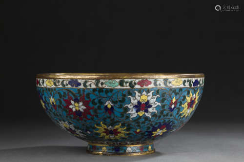 Copper Colour Enameled Bowl from Qing