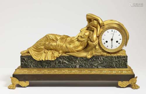 A pendulum clock with Cleopatra