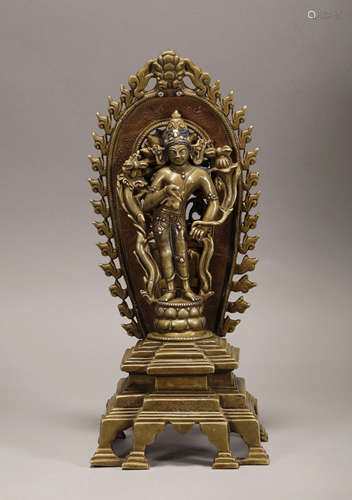 Copper inlaying with Silvering Tara Statue from 16th Century