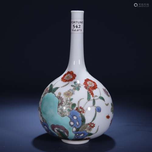 Famille Rosed Vase in Floral Design