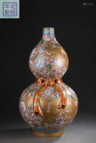 Colour Enameled Kiln Calabash Vase from QianLong