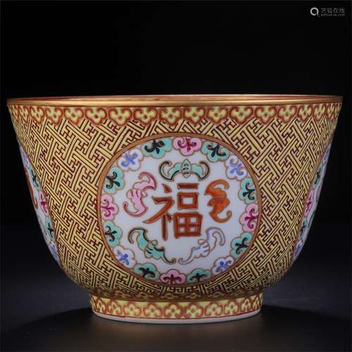 RuYi Tracing Golden Bowl in FuLuShou