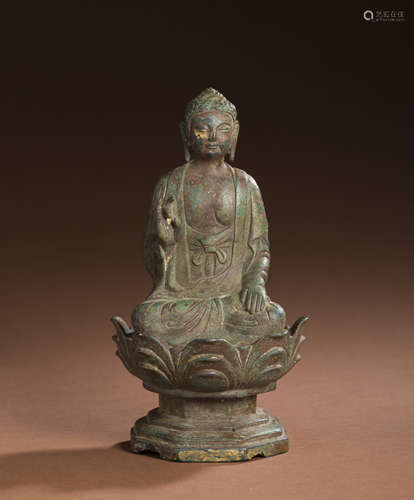 Liao Dynasty bronze gilt Buddha statue