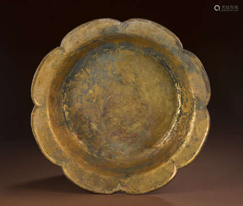 Song Dynasty bronze gilt basin