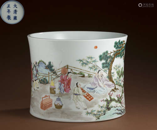 Qing Dynasty penholder porcelain