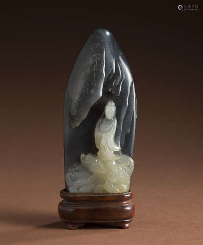 Hetian jade figure ornaments of the Qing Dynasty