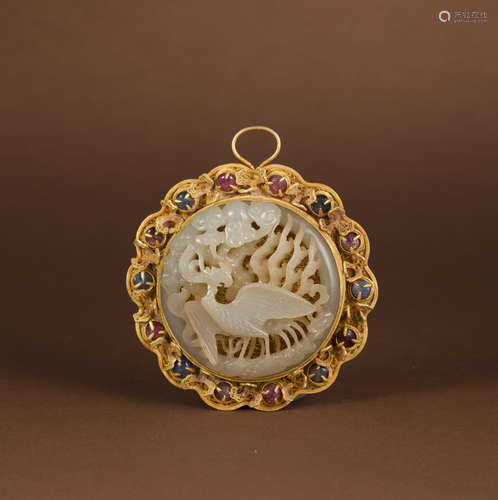 Hetian jade pure gold jewelry of Ming Dynasty