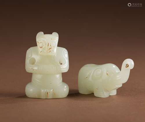 Ancient Hetian jade ornaments