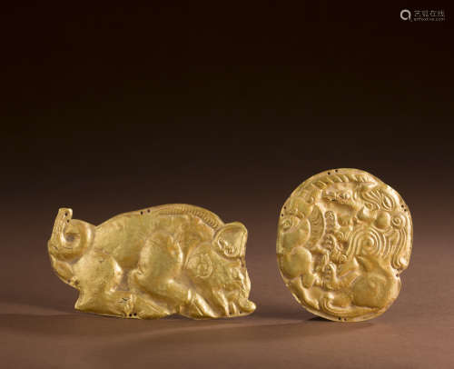 Ancient pure gold ornaments