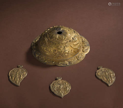 Liao Dynasty silver gilt ornaments