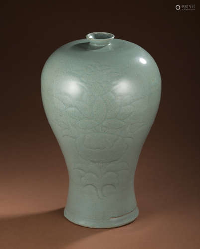 Korean celadon plum vase