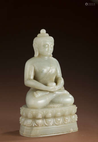 Hetian Jade Buddha of the Qing Dynasty