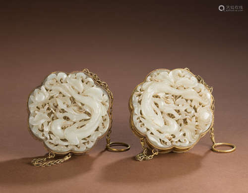 Song Dynasty Hetian jade silver gilt sachet