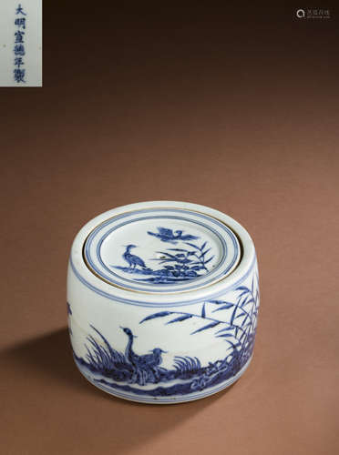 Ming dynasty blue and white small pot